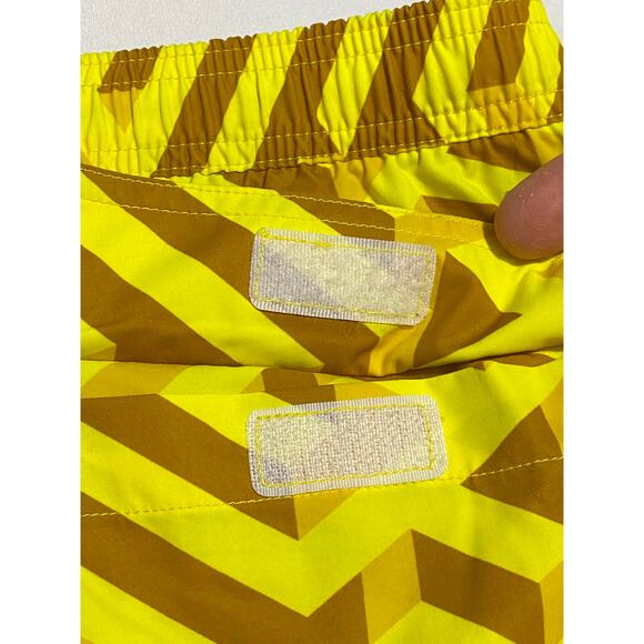 Psycho Bunny Pisani $95 Swim Trunks Mens 2XL Yellow Tan Board Shorts - Picture 9 of 11